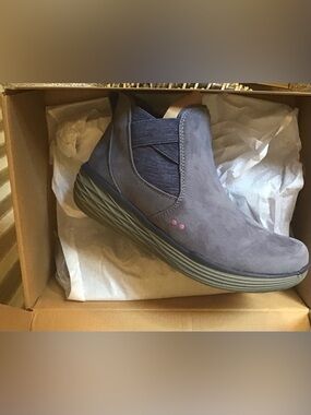 Ryka Suede Slip-On Wedge Bootie